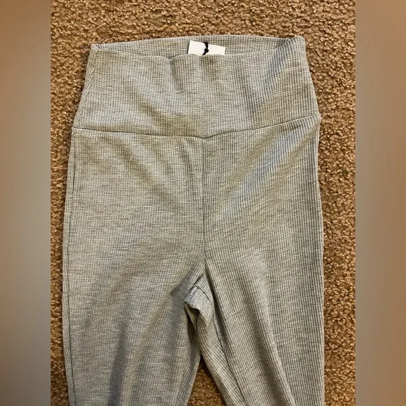 NWT WeWoreWhat Waffle Knit High Rise Leggings Heather Grey Danielle Bernstein XS - Picture 6 of 7